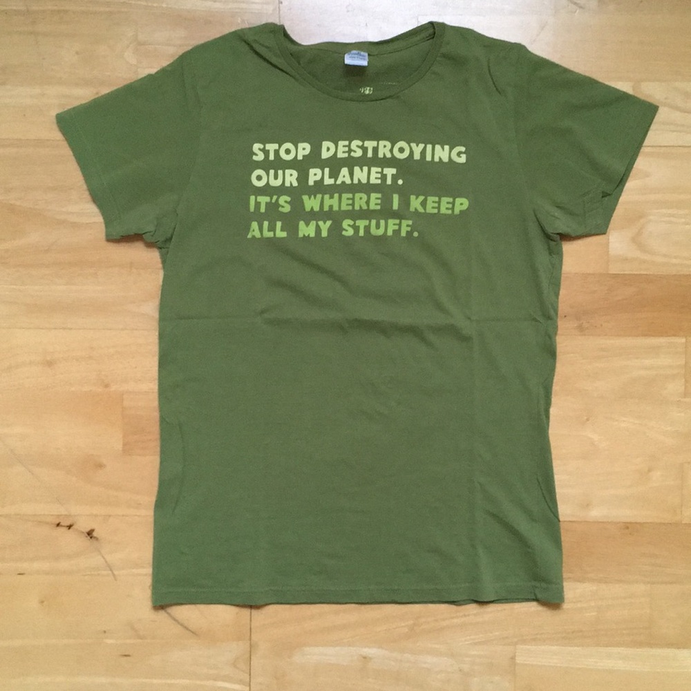Threadless - Stop Destroying Our Planet Tee sz  XL